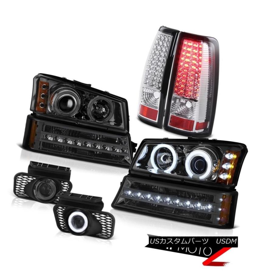ヘッドライト 2003-2006シルヴァーラドフォグライトユーロクリアパーキングブレーキライトヘッドランプLED SMD 2003-2006 Silv