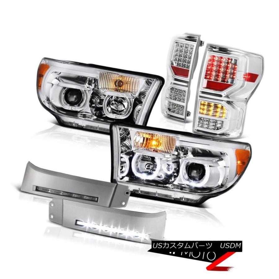 ヘッドライト 07-13トヨタ・トンドラ・プラチナ・タイルランプヘッドランプDRLストリップLED「Ultra Bright」 07-13 Toyot