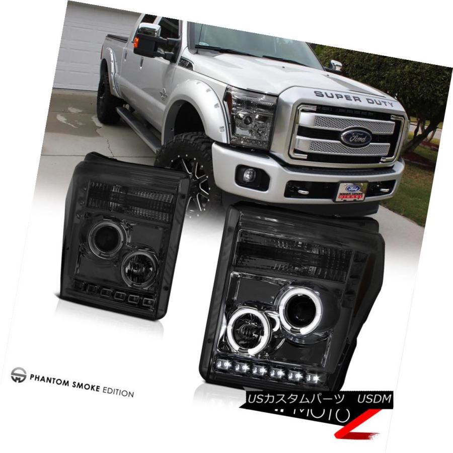 ヘッドライト 11-16 F350 6.7L 3RDブレーキライトフォグライトワインレッドリアヘッドランプエンジェルアイズ 11-16 F350 6._1