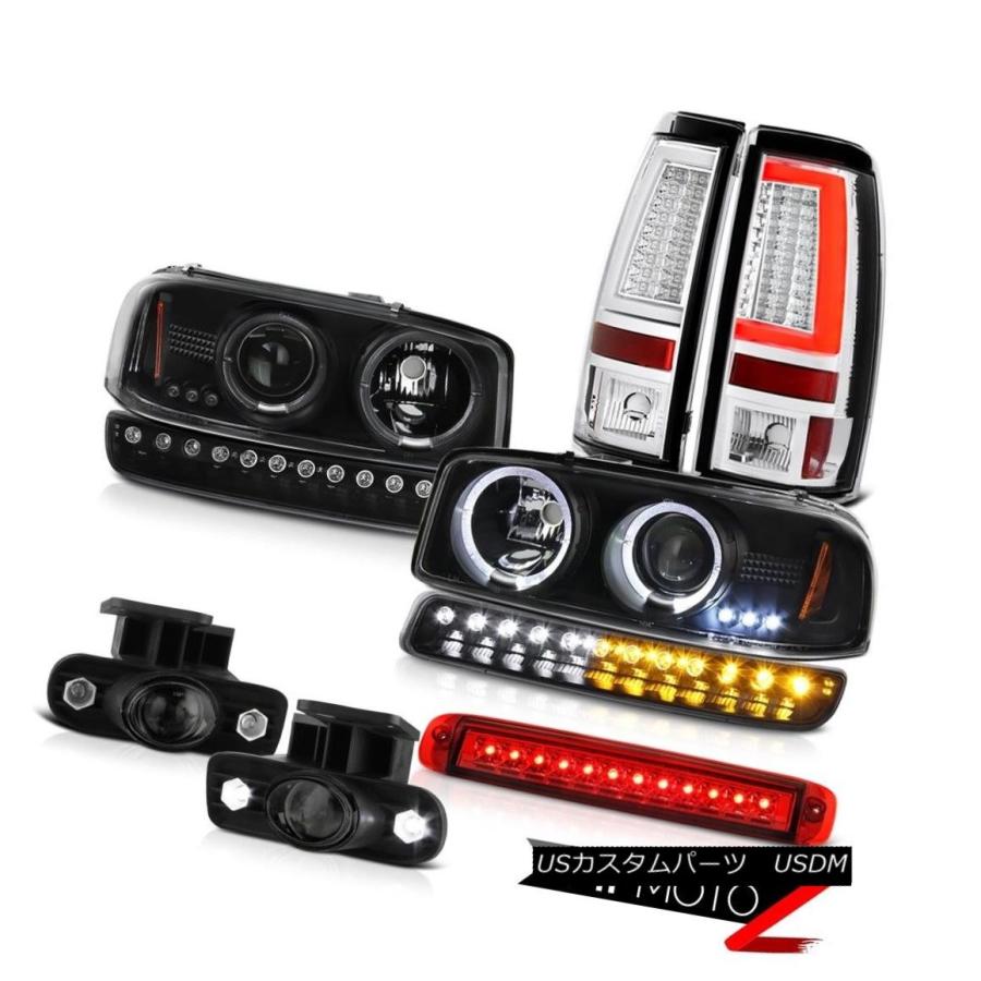 ヘッドライト 99-02 Sierra 2500リアブレーキランプ3RDランプバンパーフォグライトヘッドランプデュアルヘイロー 99-02 Sierr