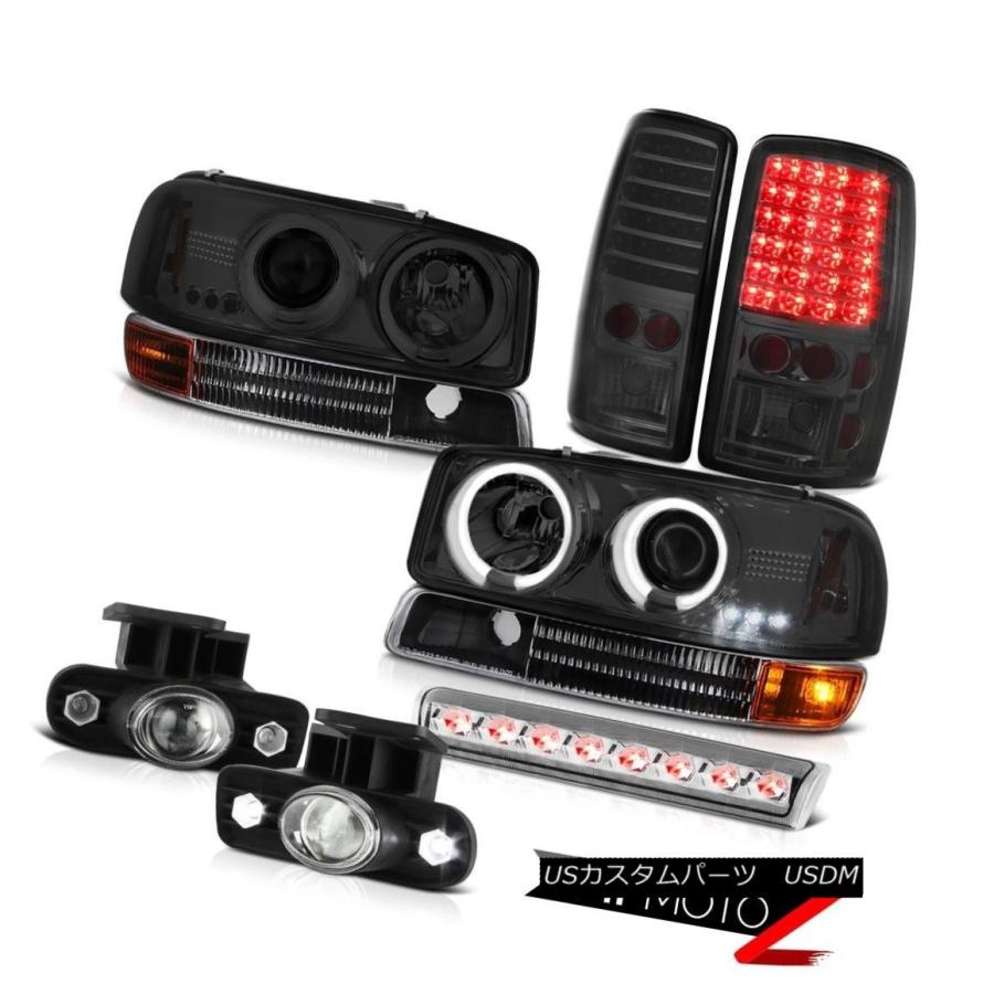 ヘッドライト ティンテッドCCFLハローヘッドライトLEDタイルランプFogLights 3rd Brake 00-06ユーコンSLE Tinted