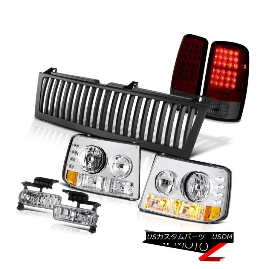 ヘッドライト 2000-2006郊外5.3LヘッドライトバンパーテールライトLEDクリスタルクリアフォググリル 2000-2006 Suburban