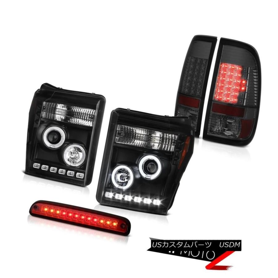 ヘッドライト 11-16フォードF250 F350ワインレッドルーフキャブライトタイルランプナイトホークブラックヘッドランプ 11-16 Ford F