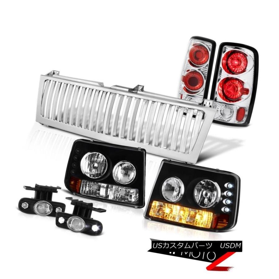 ヘッドライト バンパーヘッドライトクロームブレーキランププロジェクターフォググリル2000-2006タホZ71 Bumper Headlights C