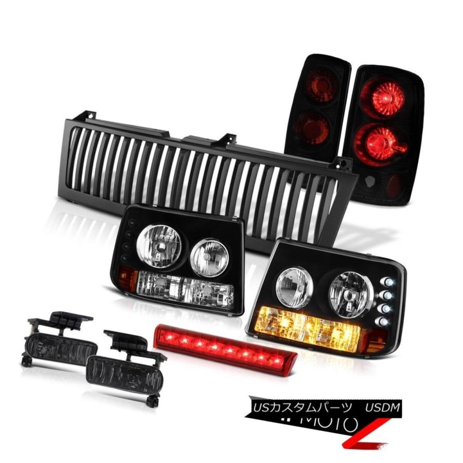 ヘッドライト ブラックヘッドライトテールライト詐欺運転霧第3貨物LED 2000-06 Tahoe Z71 Black Headlights Tail
