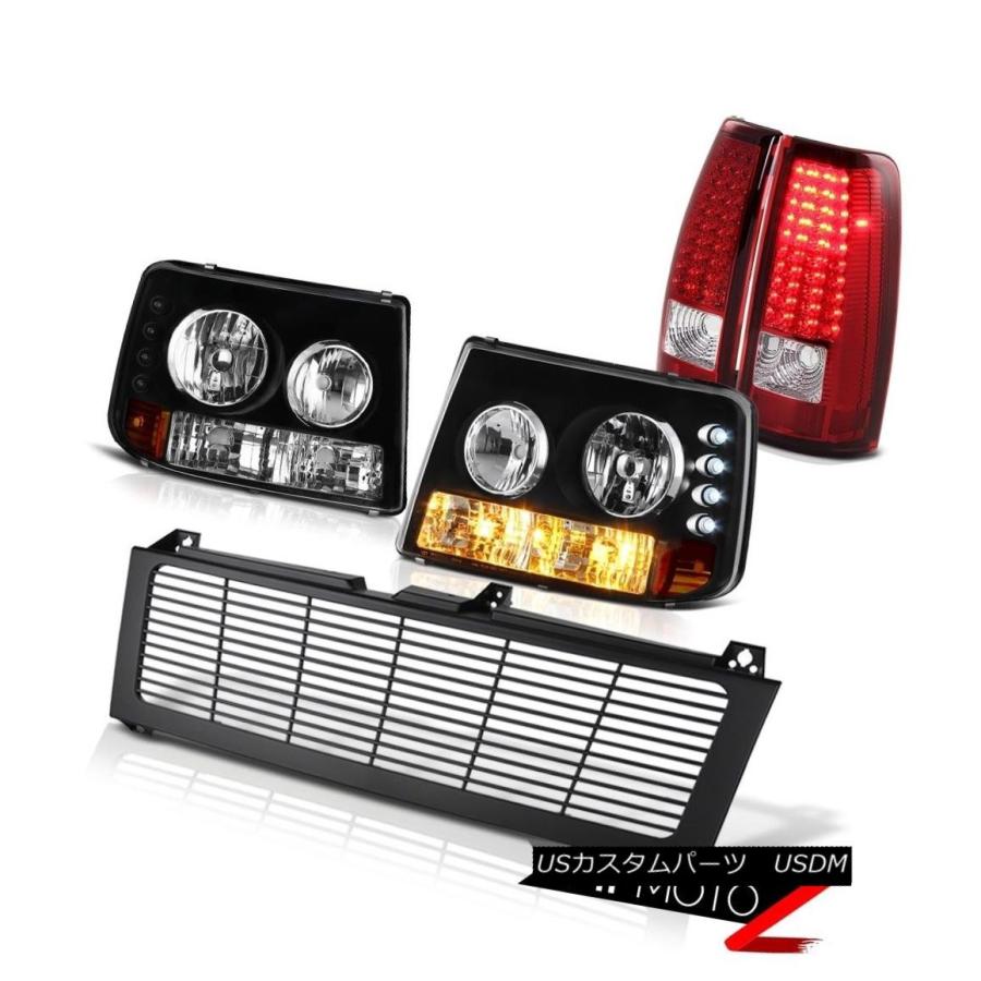 ヘッドライト ブラックバンパーヘッドライトBright L.E.D Taillamps Grille 99-02 Silverado 4.3L V6