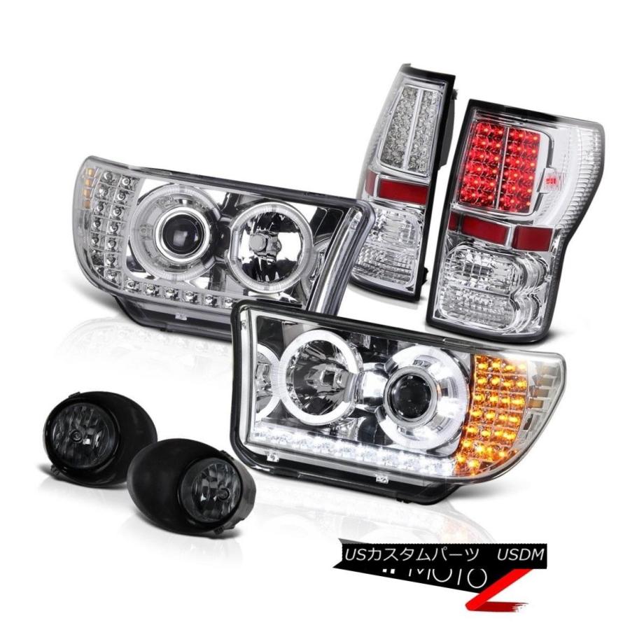 ヘッドライト 07-2013トヨタトンドラクロームプロジェクターは、ヘッドライト+ LEDテールランプ+フォグライト 07-2013 Toyota T