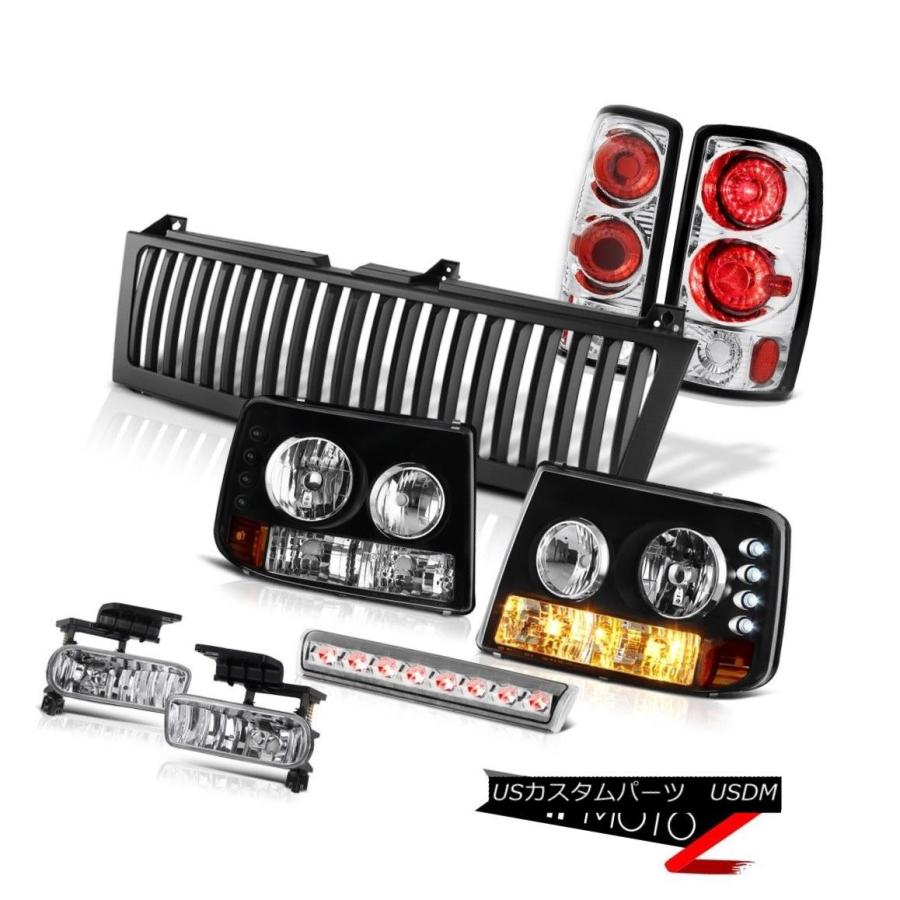 ヘッドライト ヘッドライトクロームブレーキランプスターリングフォグLEDブラックグリル2000-06郊外Z71 Headlights Chrome B