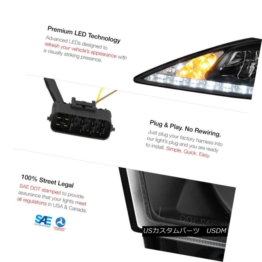 ヘッドライト 2006-2009レクサスIS250 IS350 AWD 2WDフロントフォグライトブラックLED D.R.Lヘッドライト 2006-2