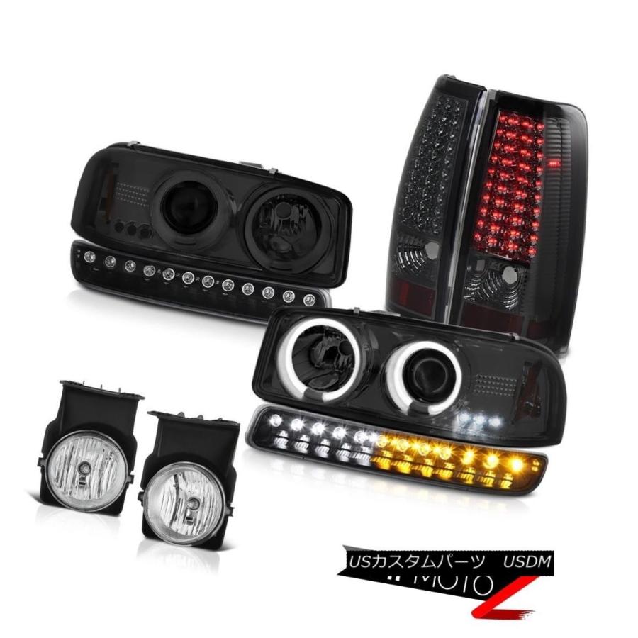 ヘッドライト 03-06 GMC Sierra FogランプテールナイトホークブラックバンパーライトccflヘッドランプSMD 03-06 GMC S