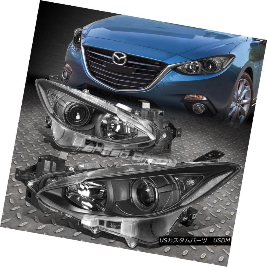 ヘッドライト ブラックハウスクリアコーナープロジェクターヘッドライト+ 6 \"LED DRLバー14-16 MAZDA 3用 BLACK HOUSINの画像