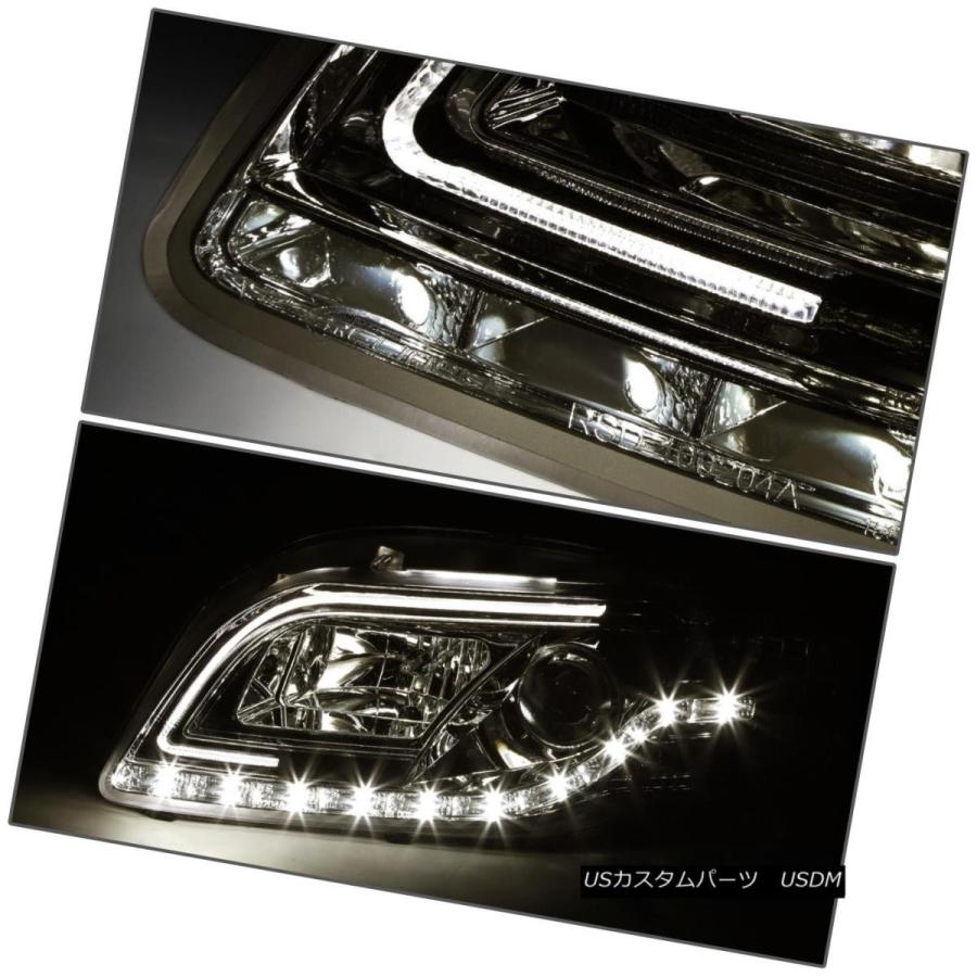 ヘッドライト [LED DRL + TURN SIGNAL] 2005-2008 AUDI A4 / S4 SMOKED HOUSING PROJECの画像