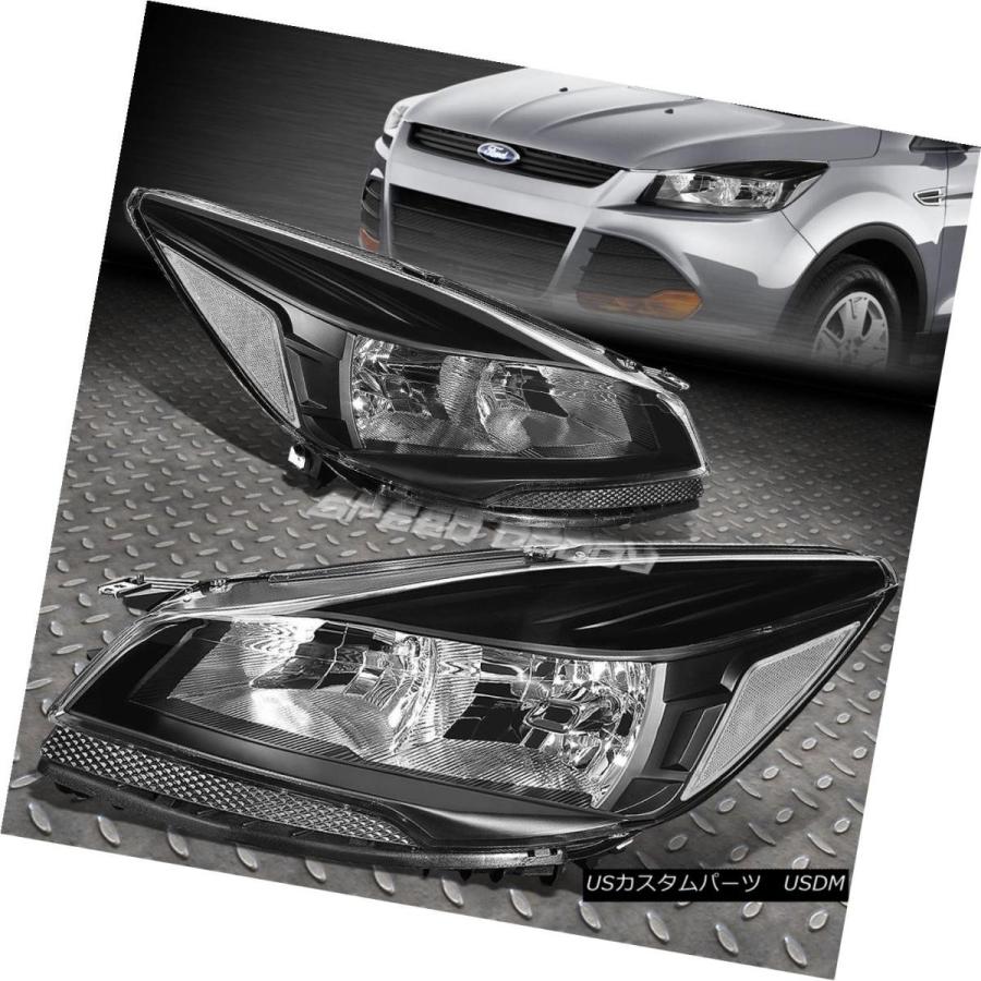 ヘッドライト BLACK HOUSINGクリアサイドマークヘッドライト+ 6000   13-16エスケープ用K HID +スの画像
