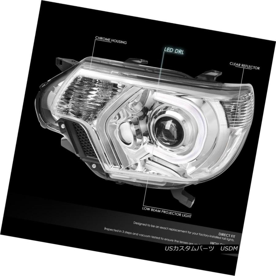 ヘッドライト [LEDハローリング] 2012-2015トヨタタコマクロームクリアプロジェクターヘッドライト/ランプ用 [LED HALO RING]の画像