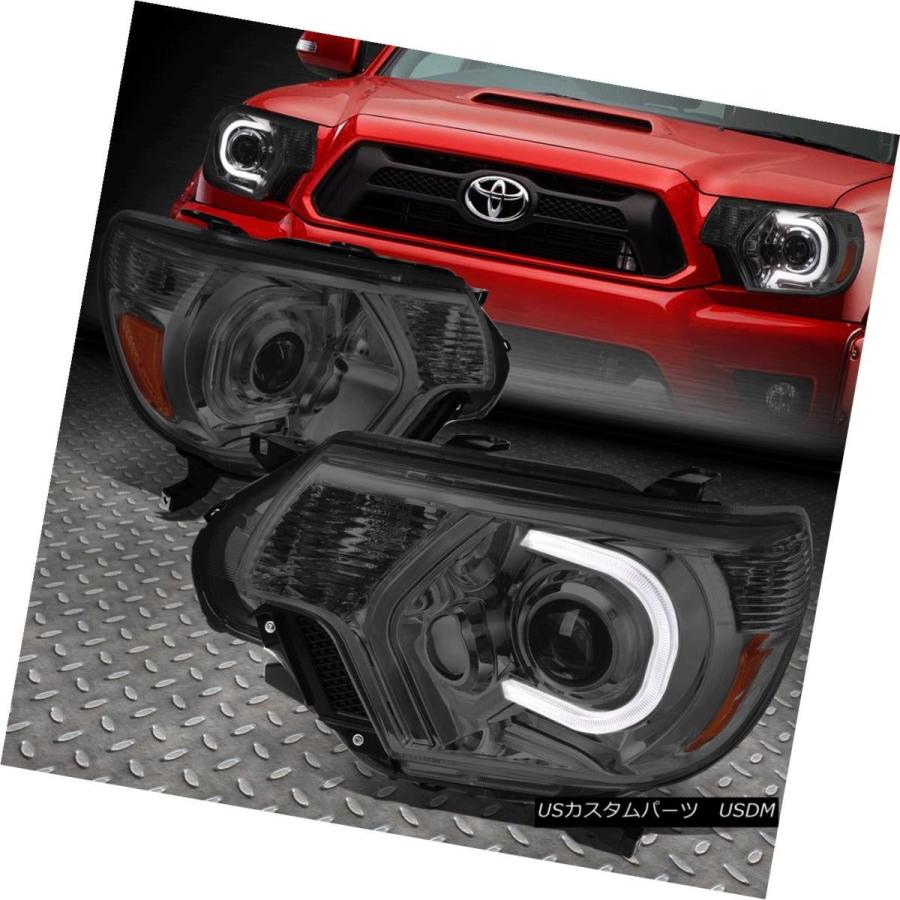 ヘッドライト [LEDハローリング] 2012年?2015年TOYOTA TACOMAアンバープロジェクターヘッドライト/ランプ [LED HALO