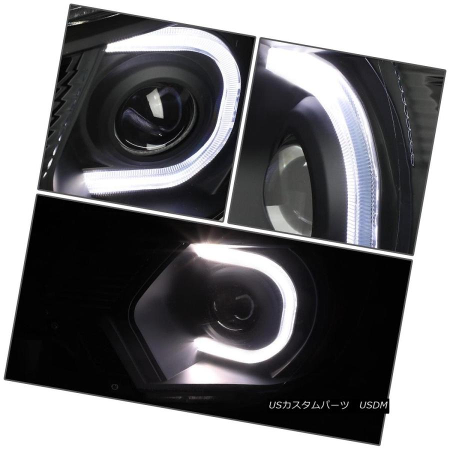 ヘッドライト [LEDハローリング] 2012-2015トヨタタコマブラックアンバープロジェクターヘッドライト/ランプ用 [LED HALO RINGの画像