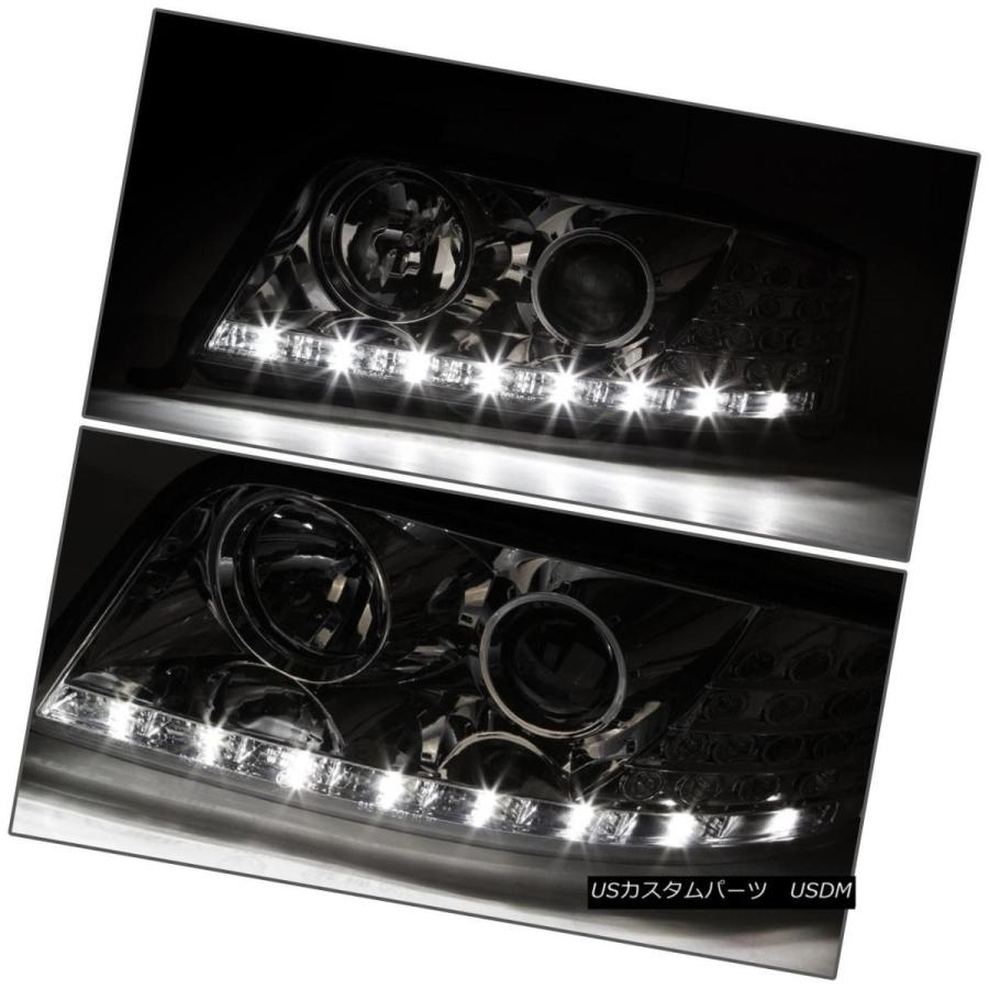 ヘッドライト [LED DRL] 2002-2004 AUDI A6 CHROME HOUSINGアンバーシグナルプロジェクターヘッドライト [LEDの画像