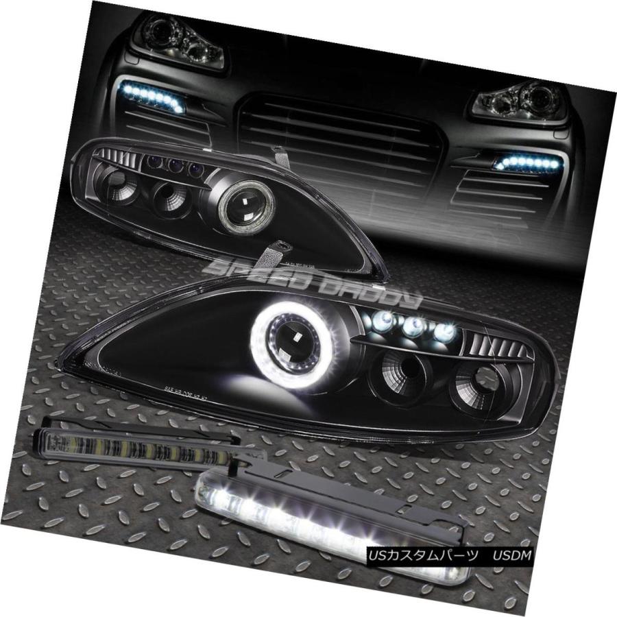 ヘッドライト ブラックハロープロジェクターヘッドライト+ 92-00 Z30 SC300 / SC400の8つのLEDグリルDRLランプ BLACK