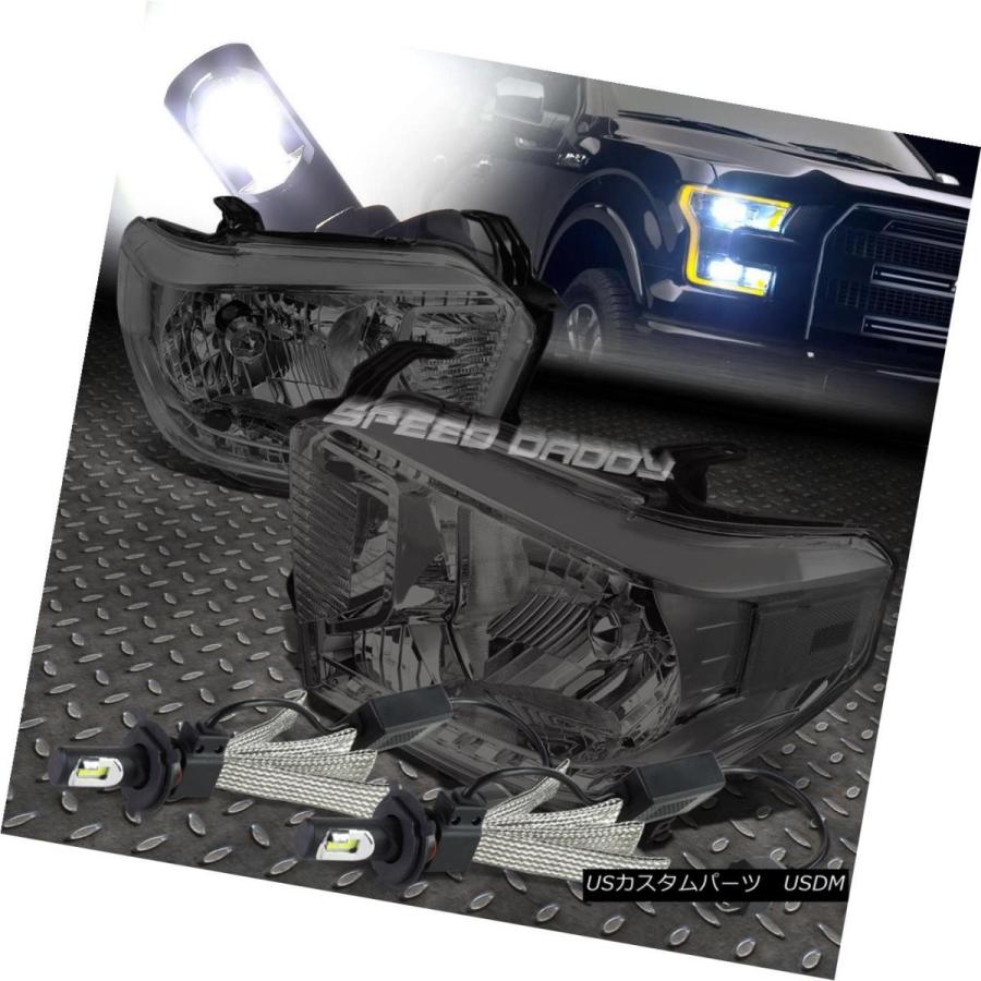 ヘッドライト 吹き抜け住宅クリアーコーナーLEDヘッドライト+ 6000  K HID BULB for 14-17 TOYOTA TUND