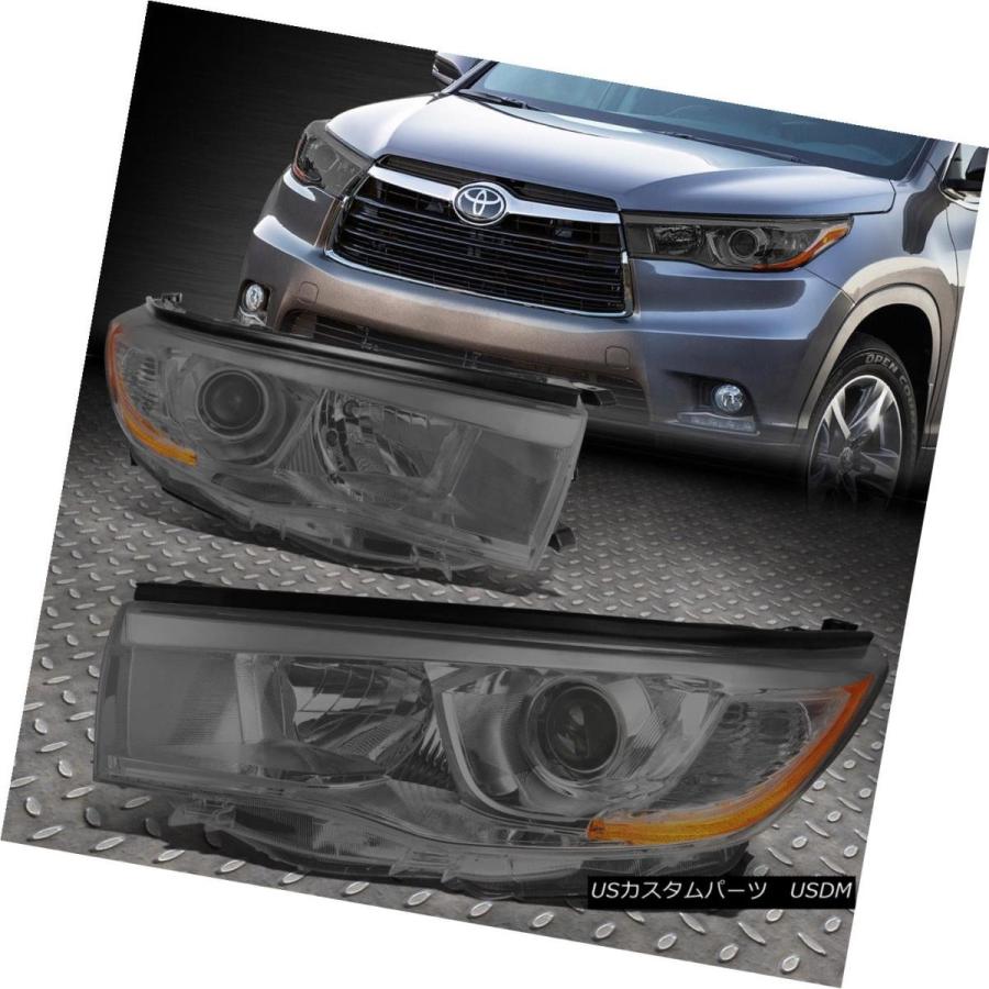 ヘッドライト 2014-2016 TOYOTA HIGHLANDERのために吹き抜け住宅アンバーコーナープロジェクターヘッドライト FOR 2014-