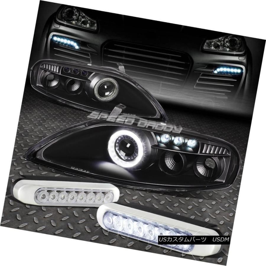 ヘッドライト ブラックハロープロジェクターヘッドライト+ 92-00 Z30 SC300 / SC400用8 LEDグリルDRLライト BLACK H
