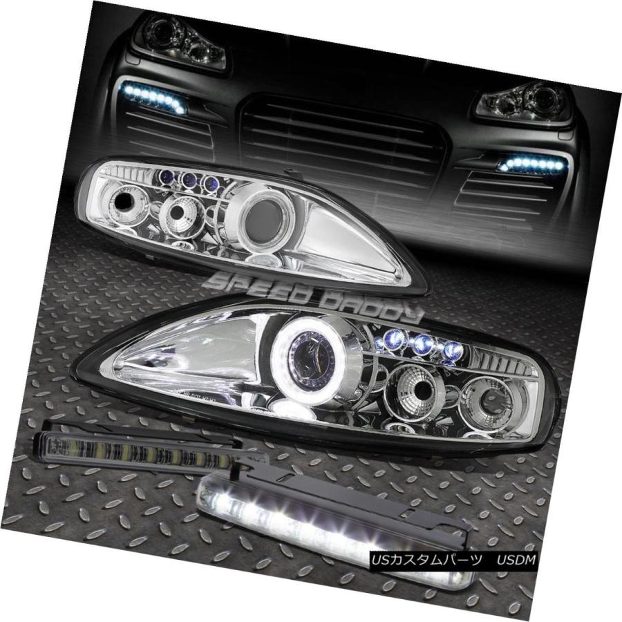 ヘッドライト CHROME HALO PROJECTOR HEADLAMPS + 92-00 Z30 SC300 / SC400の8つのLEDグリルD