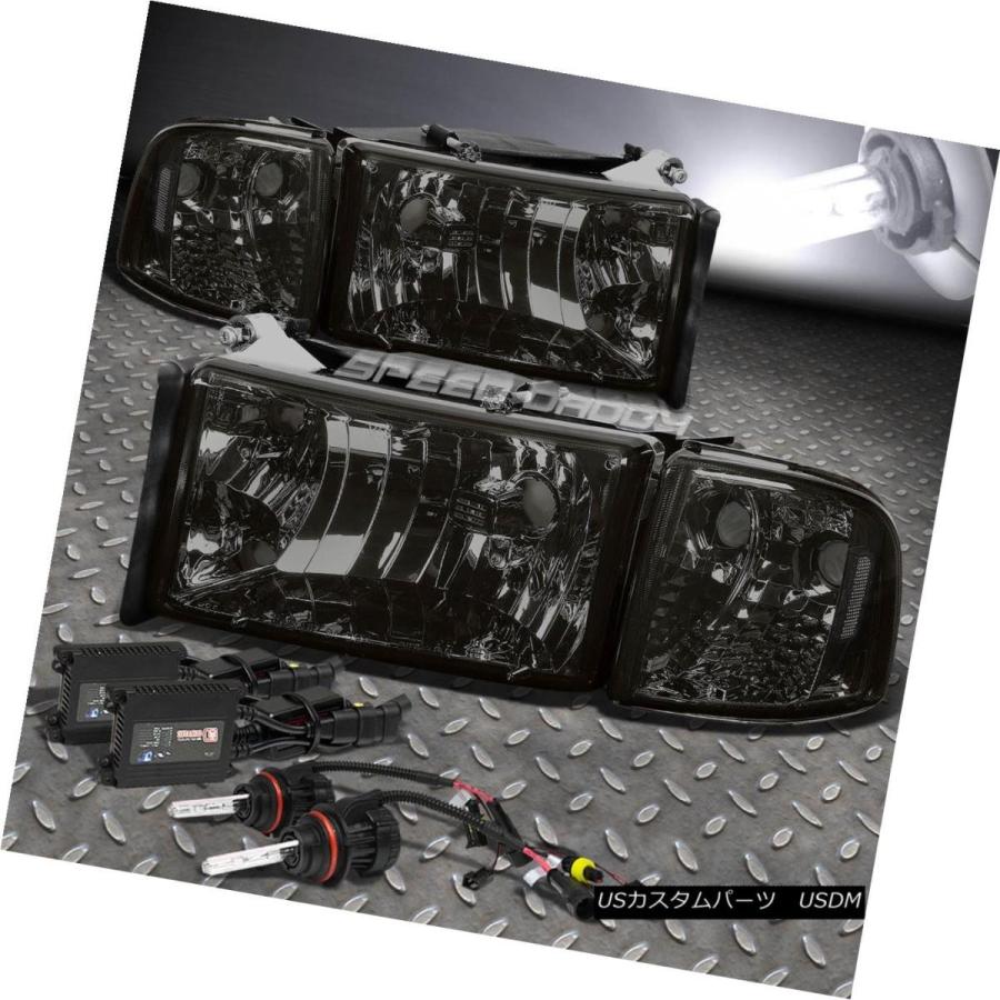 ヘッドライト SMOKED HOUSING HEADLIGHT + CLEA   Rコーナーライト+ 6000KスリムHID（