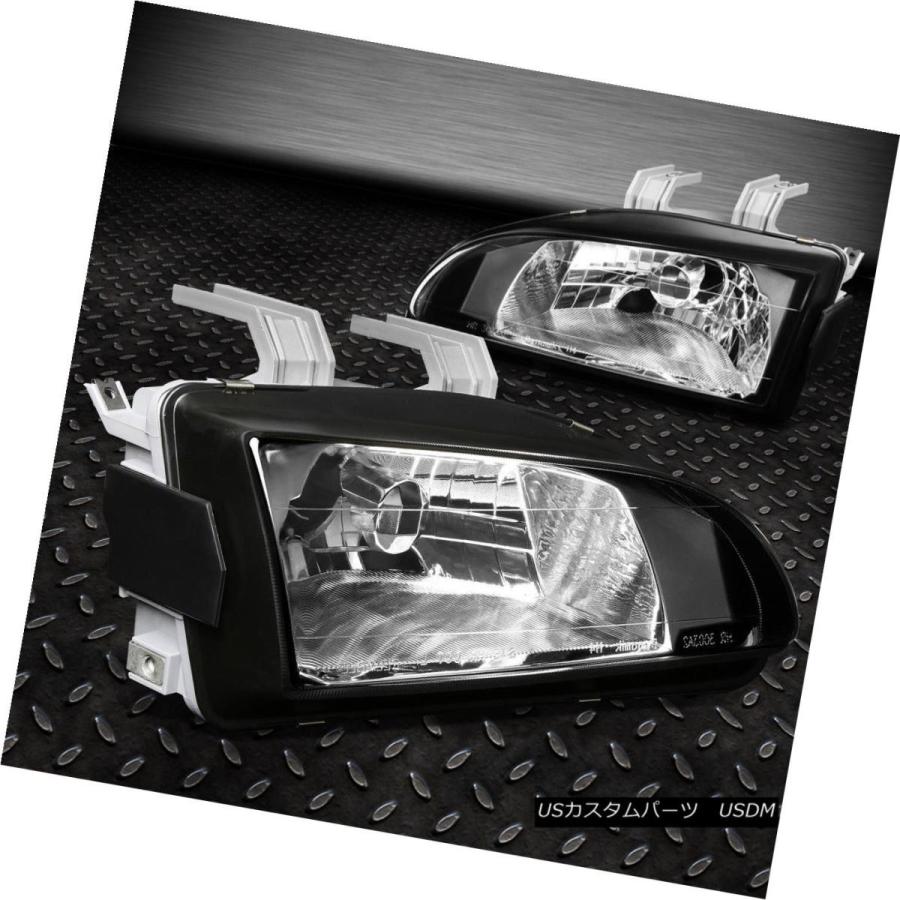 ヘッドライト BLACK HOUSING HEADLIGHT + CORN  ERライト+ 6000K HIDキット、92-95 EG8 Eの画像