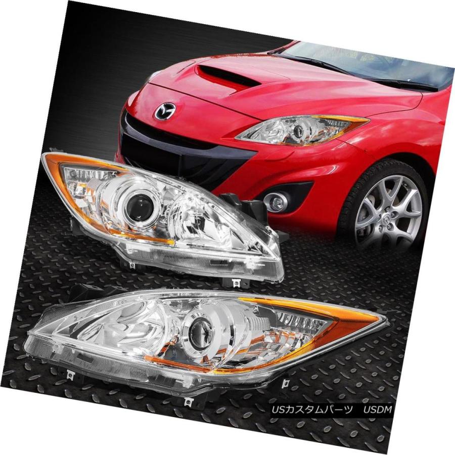 前照灯 2010-2013 MAZDA 3西洋ナシクローム住み処アンバーコーナープロジェクターヘッドライト/照明ランプ FOR 2010-2013 MAZ 自動車-その他ライト-ライト、レンズ