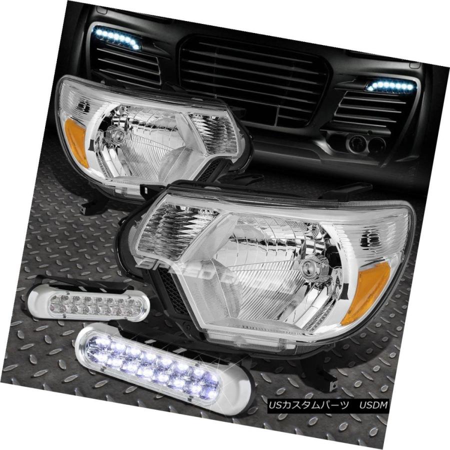 ヘッドライト CHROME HOUSING HEADLIGHT + AMBE   Rコーナー+ 12-15タコマのための16