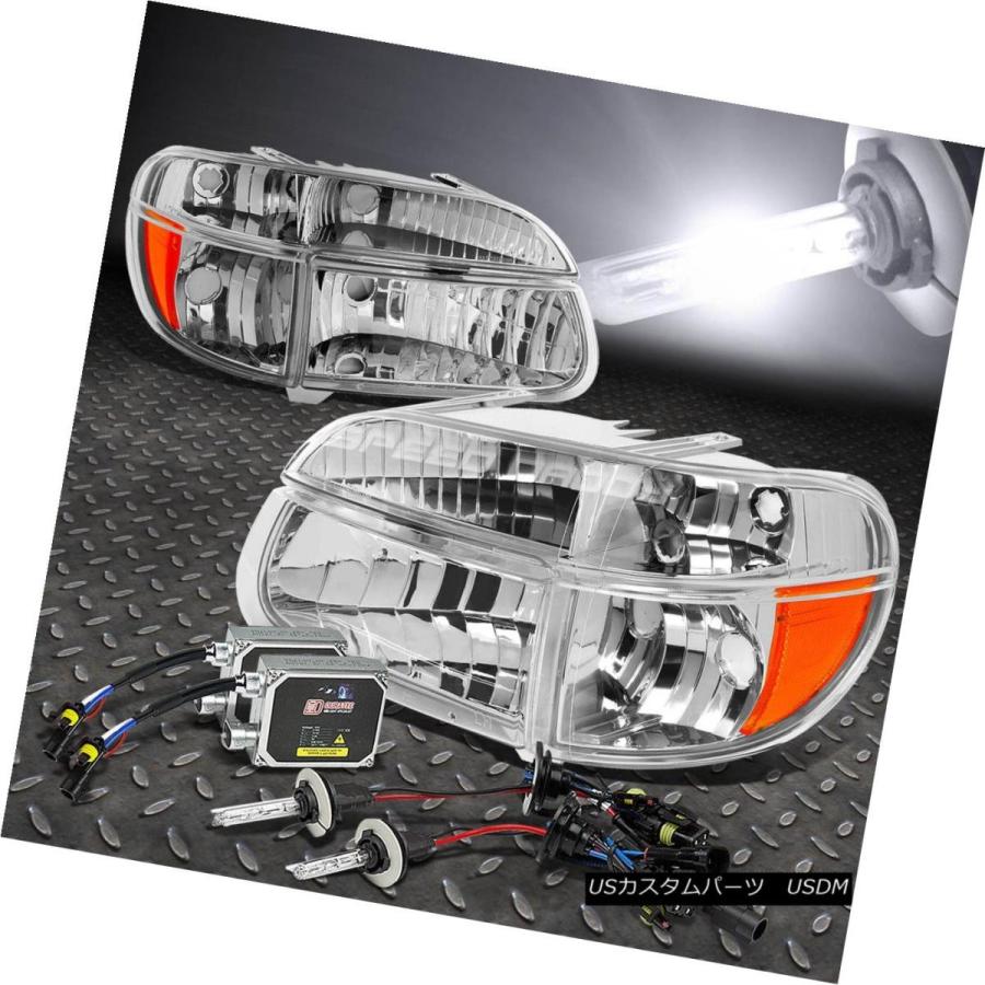 ヘッドライト CHROME HEADLIGHT + BUMP   ER +コーナーライト+ 95K探知機/マウント用6K HI