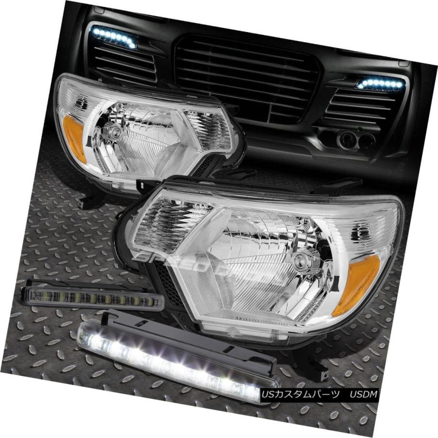 ヘッドライト CHROME HOUSING HEADLIGHT + AMBE   12-15タコマのためのRコーナー+ 8 L