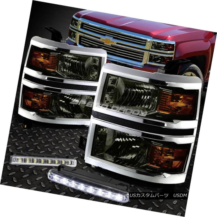 ヘッドライト SMOKED HOUSING HEADLIGHT + AMBE   Rコーナー信号+ 14-15シルベラド用LE