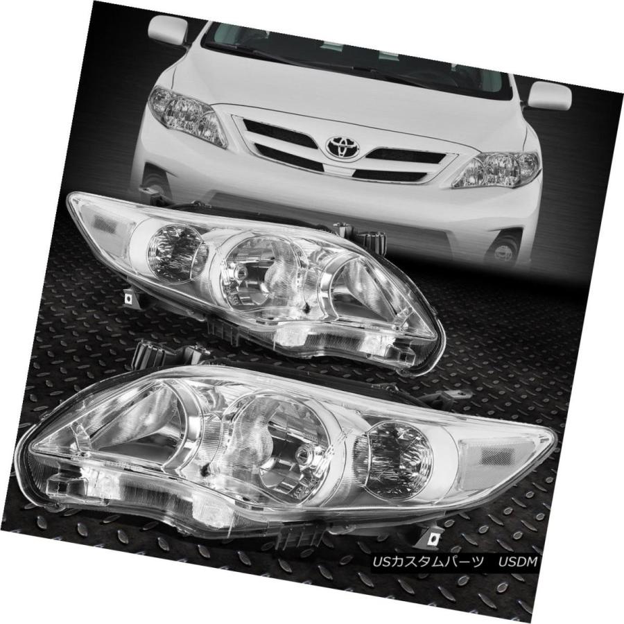 ヘッドライト 2011-2013 TOYOTA COROLLAペアクローム住宅クリアコーナーヘッドライト/ランプセット FOR 2011-2013 T
