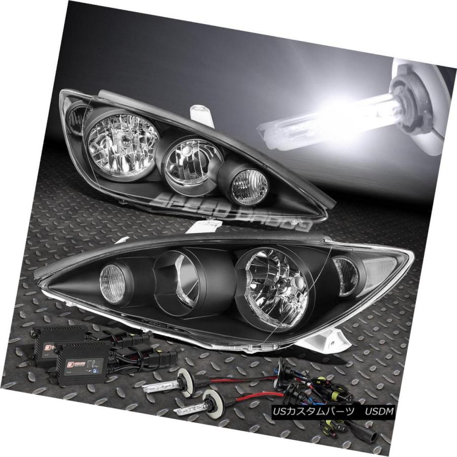 ヘッドライト クリアコーナーブラックヘッドライト+ 6000   k HID BULB +スリムバラスト（05-06キャムXV