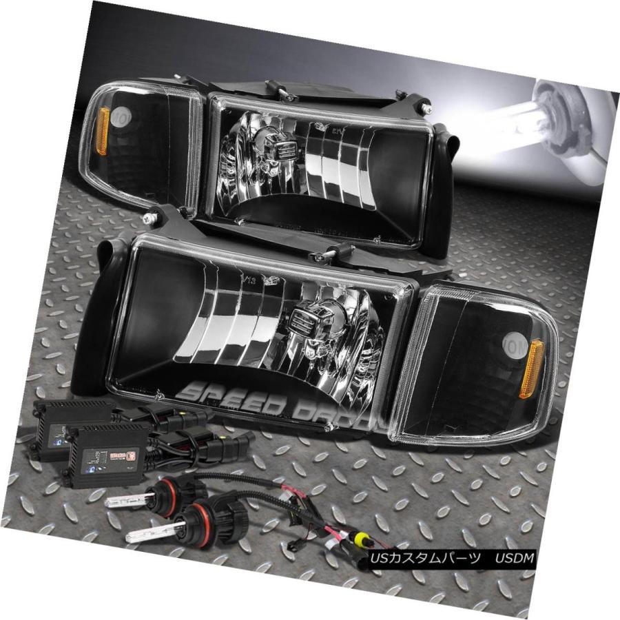 前照灯 BLACK HOUSING HEADLIGHT + AMBE   R隅っこともし火+ 6000Kか細いHID f その他ライト-車、バイク、自転車