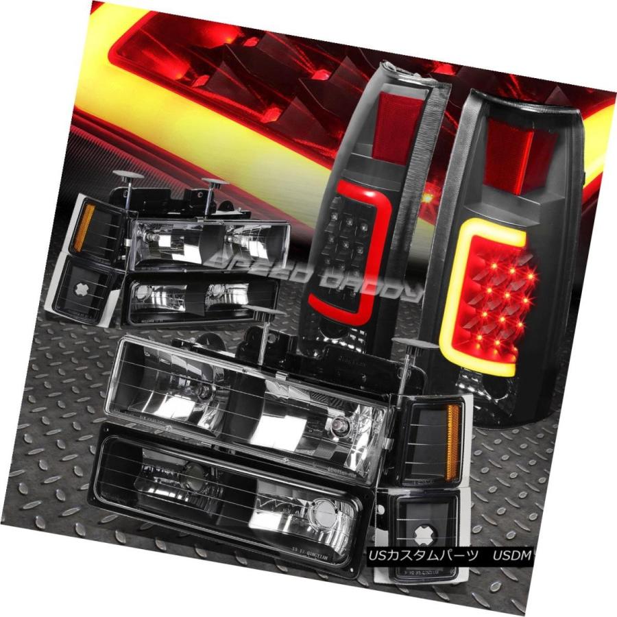 前照灯 BLACK HEADLIGHT + BUMP  ER +琥珀色隅っこ+ 94-98 C10 C / K用3D LEDテ その他ライト-車、バイク、自転車