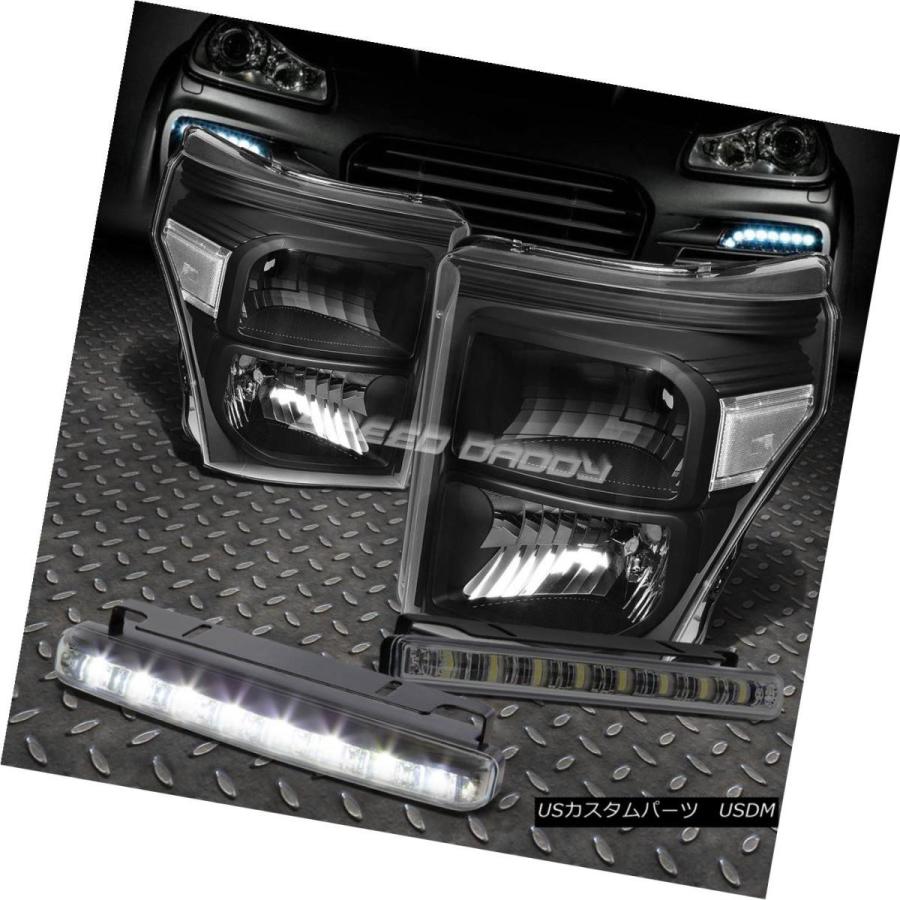 前照灯 BLACK HOUSING HEADLIGHT + BUMP   ER + SIGNAL + SMOK \u003c/ w ライト、レンズ-自動車
