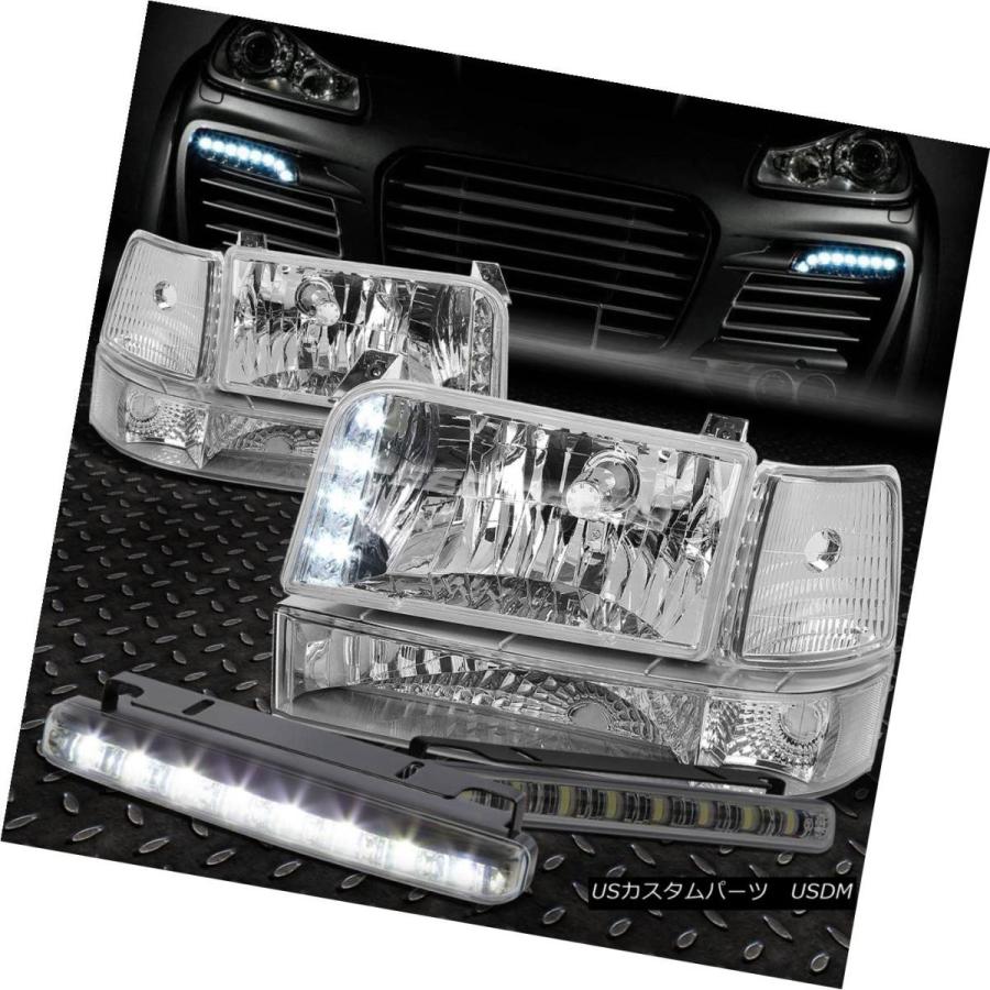 ヘッドライト CHROME LEDヘッドライト+ BUMP   ER +クリアコーナー+煙霧ライト92-96 FORD Fシリ