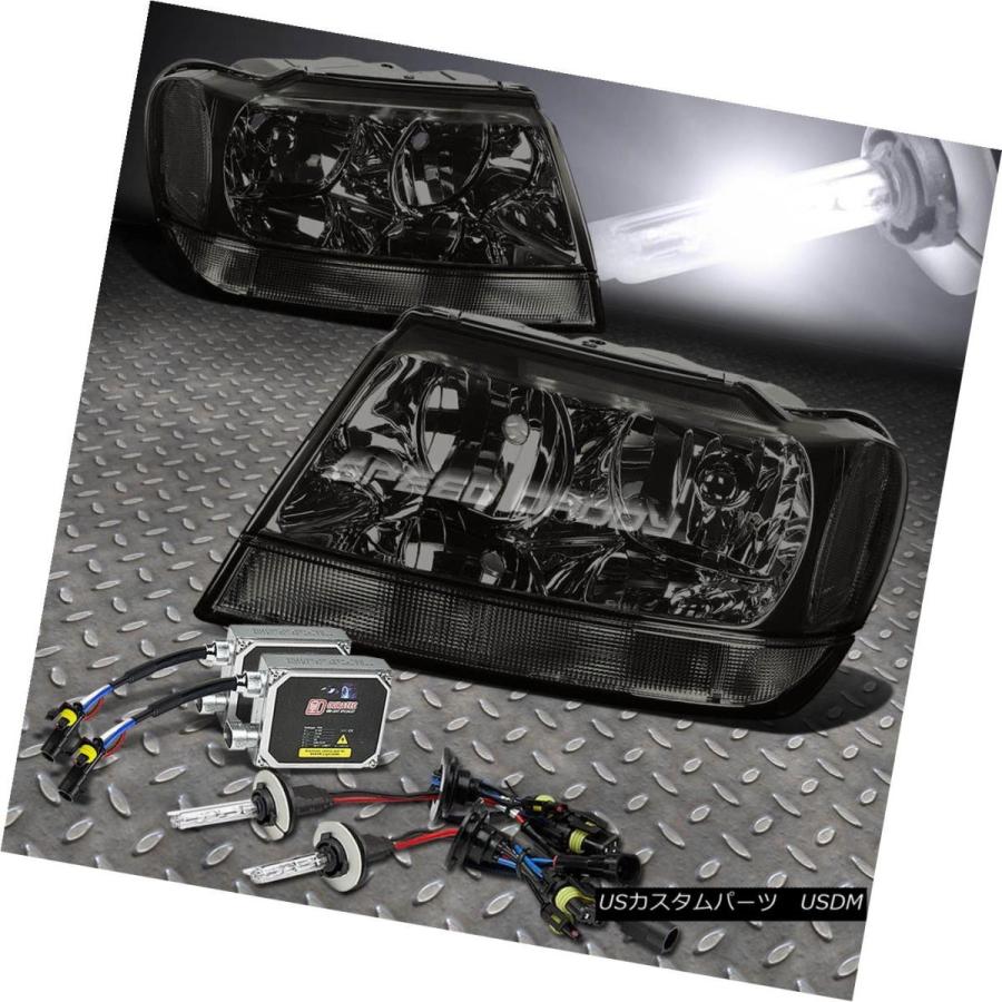 ヘッドライト SMOKED HOUSING HEADLIGHT + CORN  ERライト+ 6000K HIDキット、99-04 GR