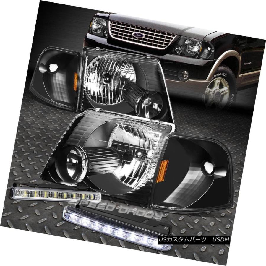 ヘッドライト BLACK HOUSING HEADLIGHT + CORN ER信号+ 02-05フォード 