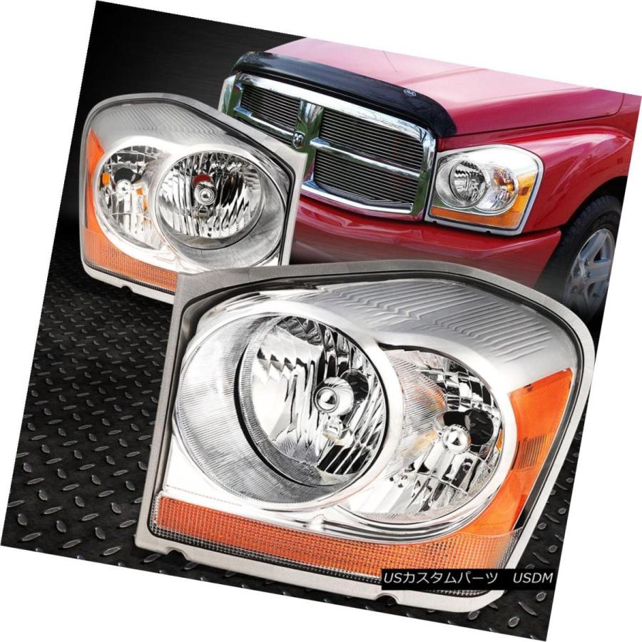 ヘッドライト 04-06 DURANGO SUV GEN2ペアクロームハウジングアンバーコーナーヘッドライト/ランプセット FOR 04-06 DUR