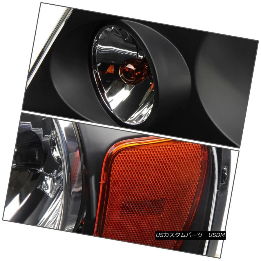 ヘッドライト 04-08 F150 MARK LT BLACKヘッドライトアンバーリフレクター+ H13 6000K HID +スリムバラスト 04-の画像