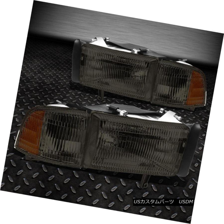 ヘッドライト SMOKED HOUSING HEADLIGHT + CORN  ERライト+ 94000ドッジRAMトラック用6000K Hの画像