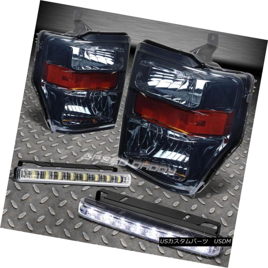 ヘッドライト ヘッドライトハウス/ライトスモークテントレンズ+ LED FOGランプフィッティング08-10スーパーDUTY HEADLIGHT HO
