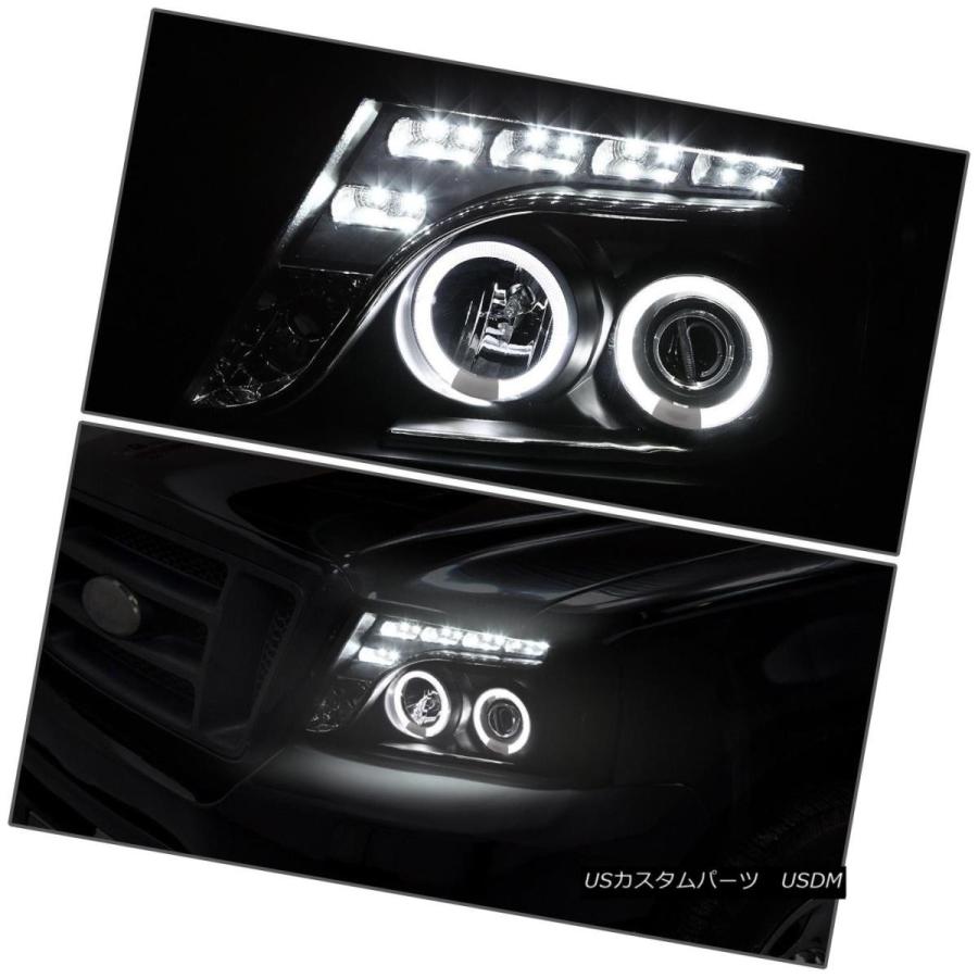 ヘッドライト [DUAL U-HALO] 2004-2008 FORD F150 BLACKアンバープロジェクターヘッドライトW / LED DRLの画像