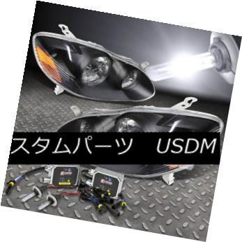 ヘッドライト FITS 03-08 COROLLA E120 BLACKヘッドライトランプ+ 9006 BULBS 6000K HID KIT + B