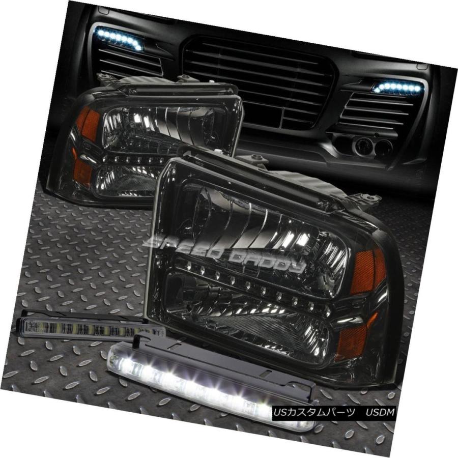 前照灯 SMOKED HOUSING LED前照灯+ 05 SMOKE FOGともし火、05-07 F250 / F350 / F450用 車、バイク、自転車-自動車-ライト、レンズ