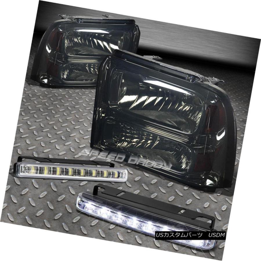 ヘッドライト ヘッドライトハウス/ライトスモーキングテントレンズ+ LEDフォグランプフィット05-07 SUPER DUTY HEADLIGHT H