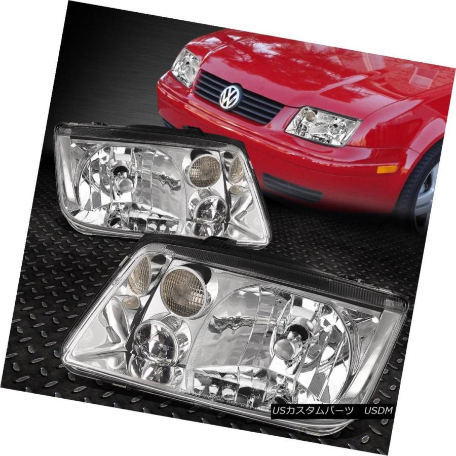 ヘッドライト 1999-2005 VW JETTA W / O FOGライトクローム住宅クリアーコーナーヘッドライト/ランプ FOR 1999-200